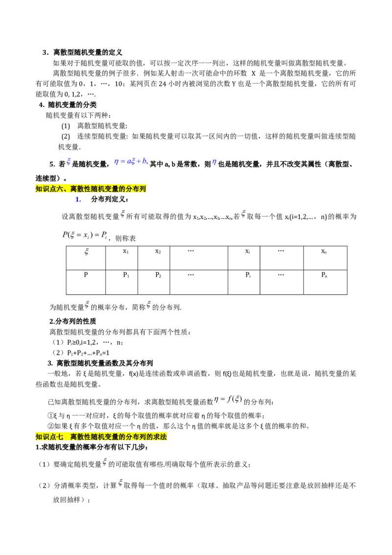 第七章随机变量及其分布知识总结_33320900_2.2025数学总复习_2023年新高考资料_备战2023年高考数学抢分秘籍（新高考专用）