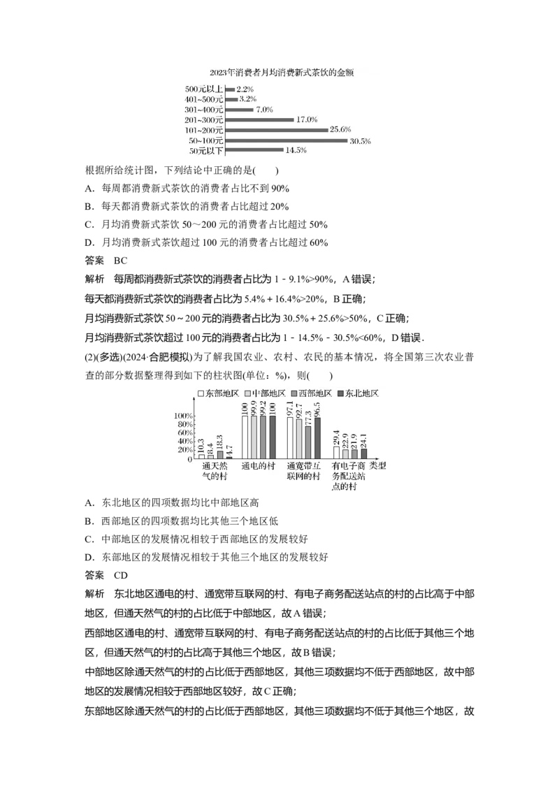 第九章　&sect;9.1　随机抽样、统计图表_2.2025数学总复习_2025年新高考资料_一轮复习_2025高考大一轮复习讲义+课件（完结）_2025高考大一轮复习数学（人教A版）_第七章~第十章