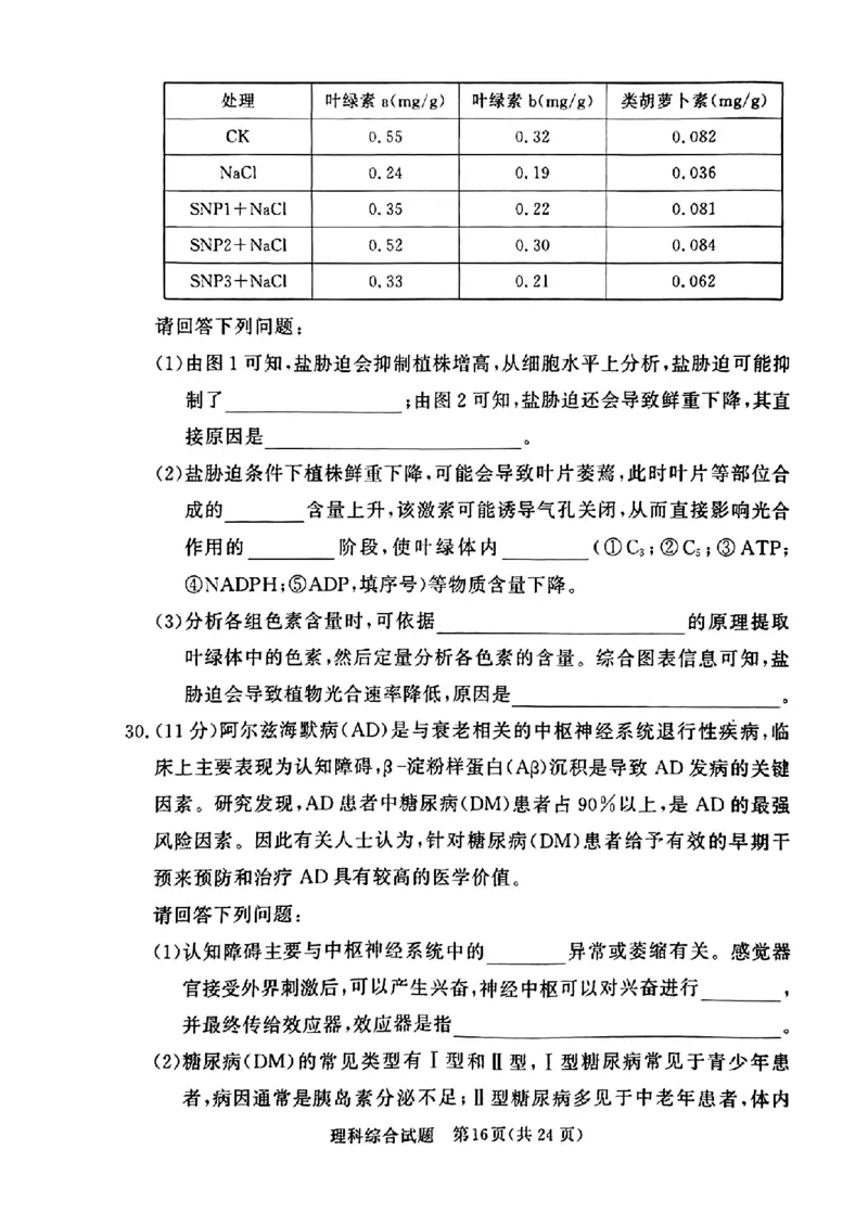 2023届高考河南湘豫名校联考3月理科综合试卷公众号：一枚试卷君_05高考化学_高考模拟题_新高考_2023湘豫名校联考高三3月第一次模拟考试3.1-2理综