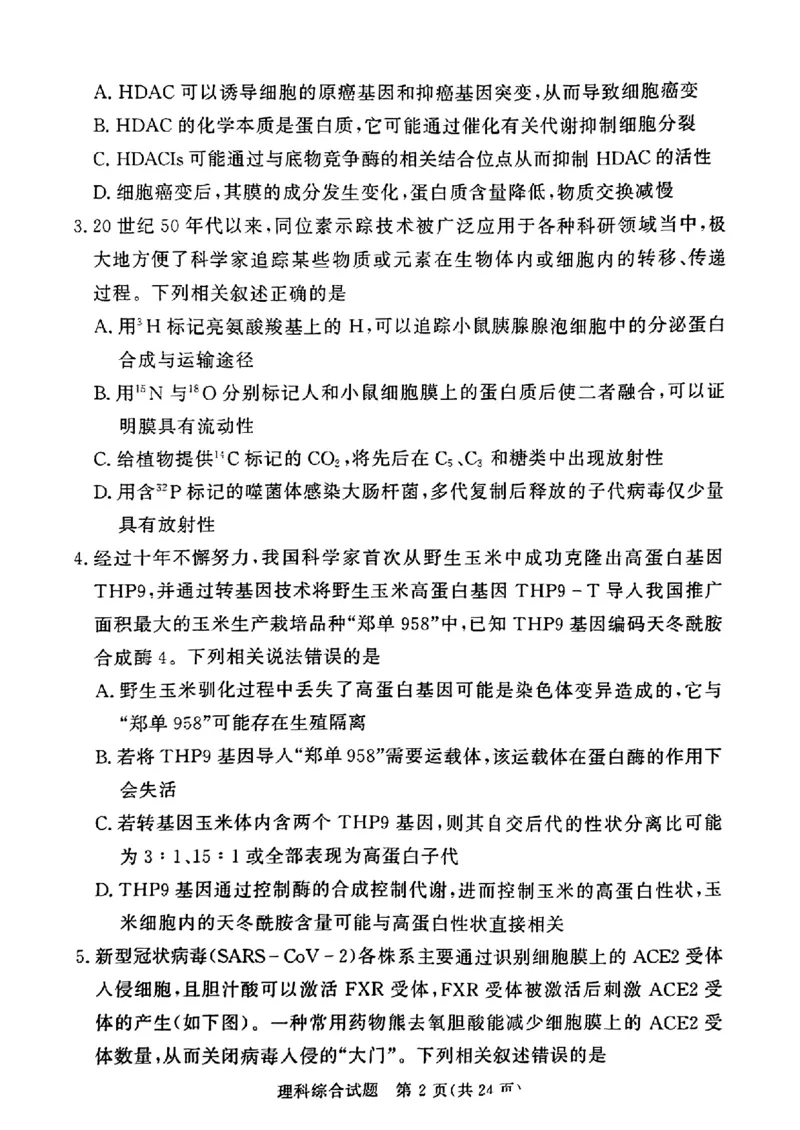 2023届高考河南湘豫名校联考3月理科综合试卷公众号：一枚试卷君_05高考化学_高考模拟题_新高考_2023湘豫名校联考高三3月第一次模拟考试3.1-2理综