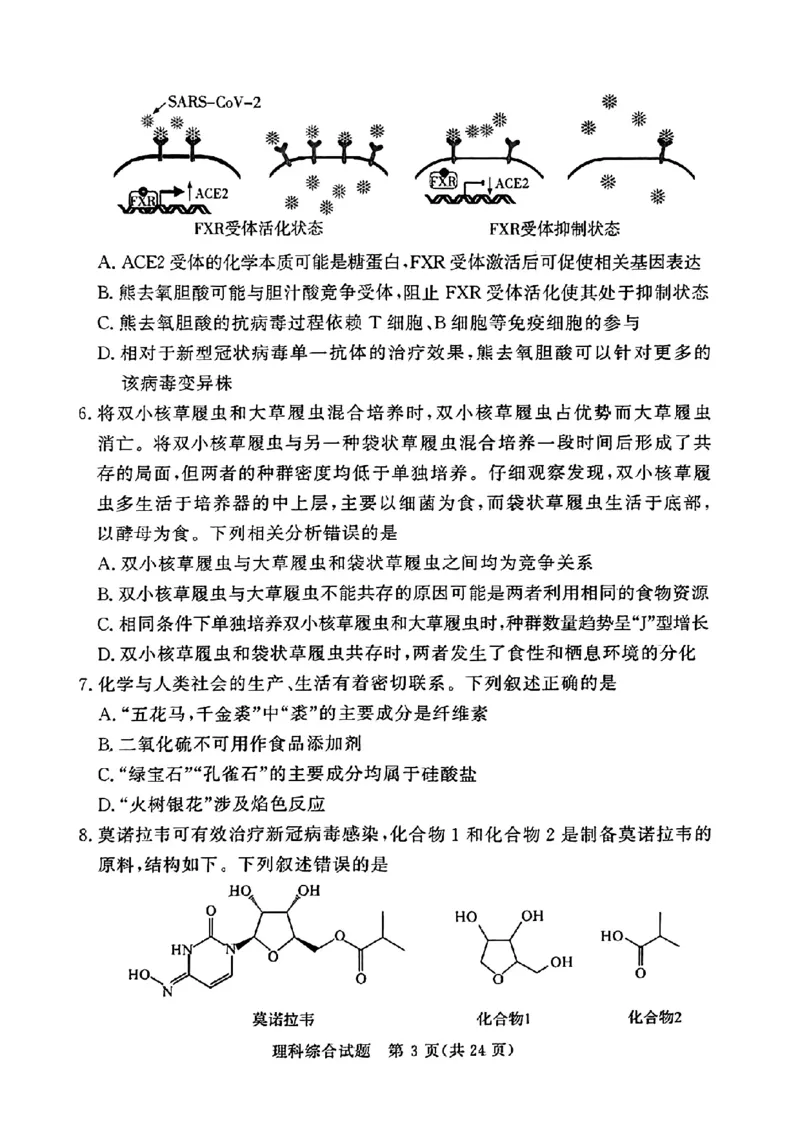 2023届高考河南湘豫名校联考3月理科综合试卷公众号：一枚试卷君_05高考化学_高考模拟题_新高考_2023湘豫名校联考高三3月第一次模拟考试3.1-2理综