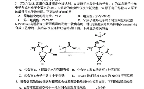 2023届湖南省岳阳市高三教学质量监测（二）化学公众号：一枚试卷君_05高考化学_高考模拟题_新高考_2023届湖南省岳阳市高三下学期教学质量监测（二）化学