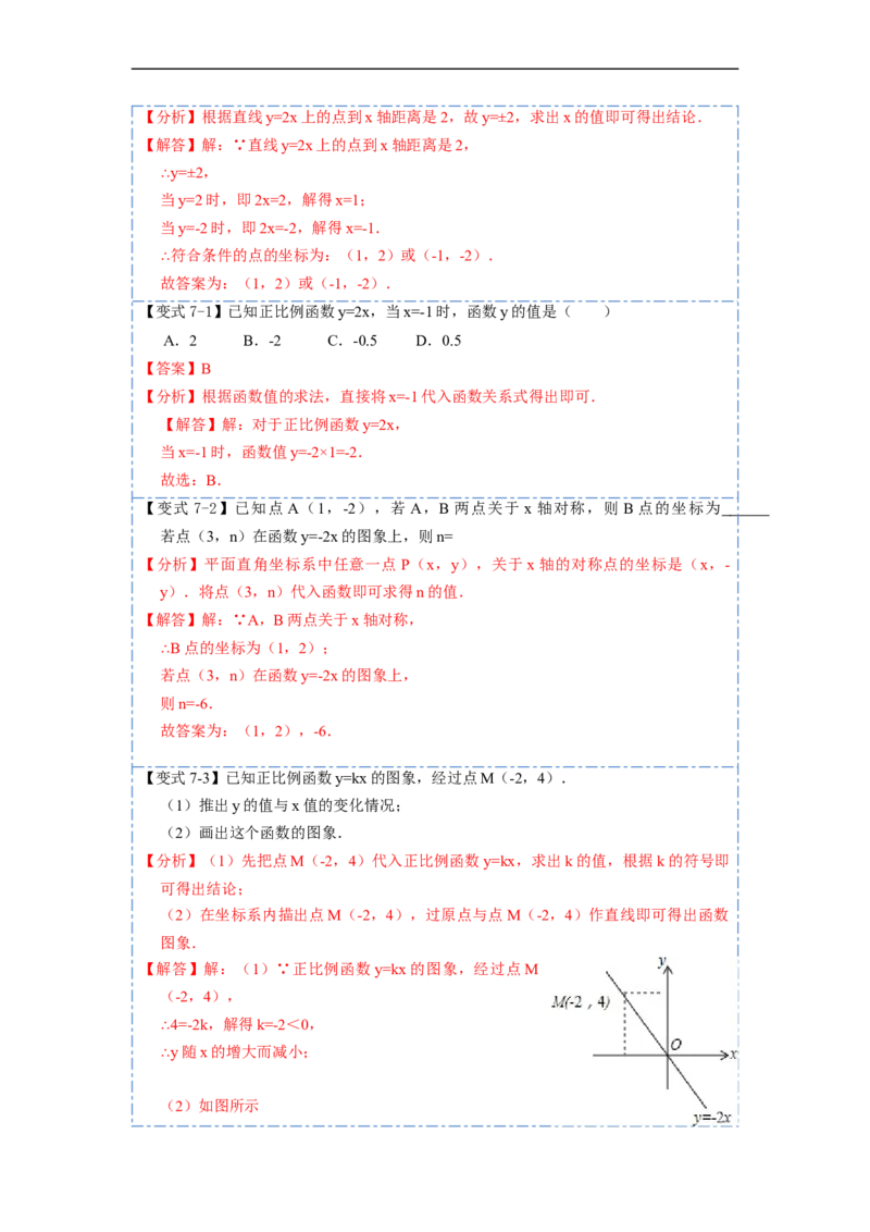 19.2.1正比例函数(精讲)-重要笔记八年级数学下学期重要考点精讲精练(人教版)（解析版）_初中数学人教版_八年级数学下册_保存转存之后查看(1)_旧版-可参考_07专项讲练