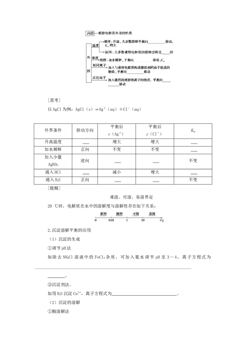 2022届高考化学一轮复习8.4难溶电解质的溶解平衡学案202106071156_05高考化学_新高考复习资料_2022年新高考资料_2022届高考化学一轮复习全一册学案打包40套