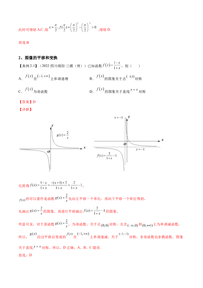 第6讲函数的图像（解析）-2023年高考一轮复习精讲精练必备_2.2025数学总复习_2023年新高考资料_一轮复习_2023年高考数学一轮复习精讲精练（新高考专用）