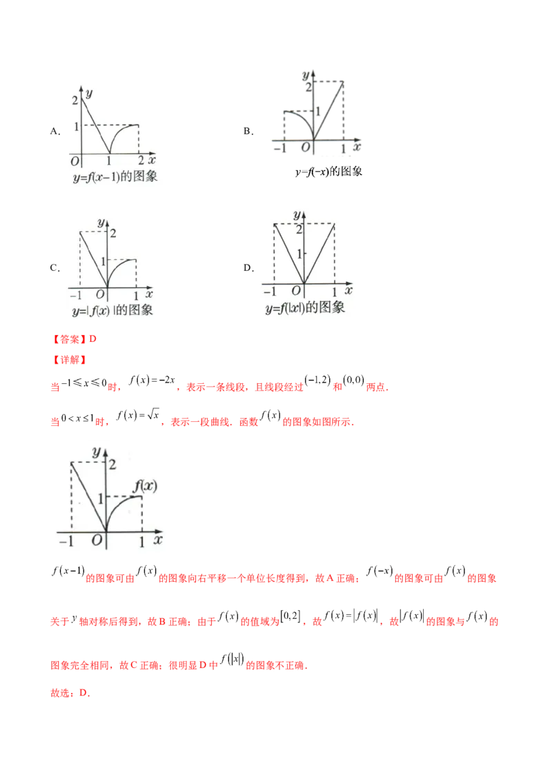 第6讲函数的图像（解析）-2023年高考一轮复习精讲精练必备_2.2025数学总复习_2023年新高考资料_一轮复习_2023年高考数学一轮复习精讲精练（新高考专用）