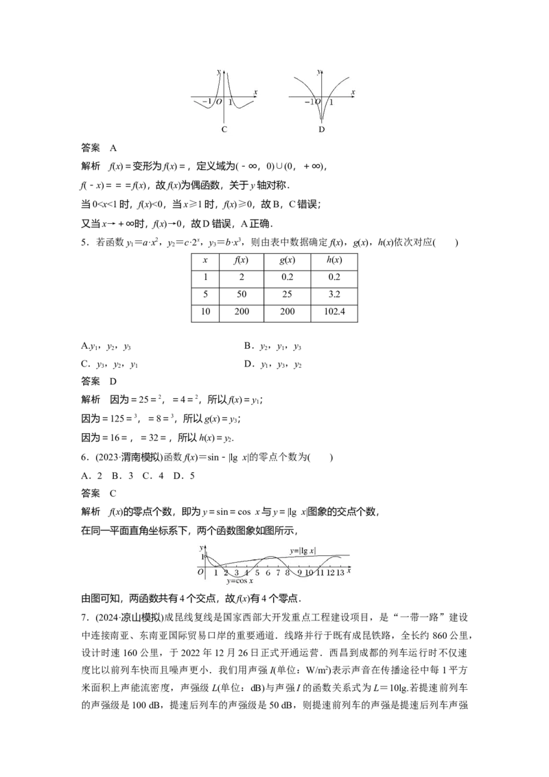 第二章　必刷小题4　函数与方程_2.2025数学总复习_2025年新高考资料_一轮复习_2025高考大一轮复习讲义+课件（完结）_2025高考大一轮复习数学（人教b版）_配套Word版文档第一章~第二章