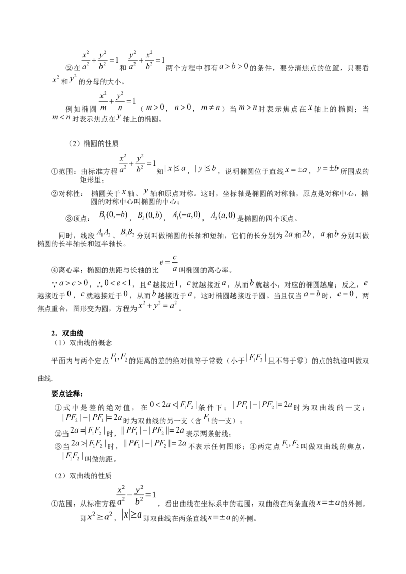 第三章圆锥曲线的方程知识总结（思维导图+知识记诵+能力培养）（含解析）_2.2025数学总复习_2023年新高考资料_备战2023年高考数学抢分秘籍（新高考专用）