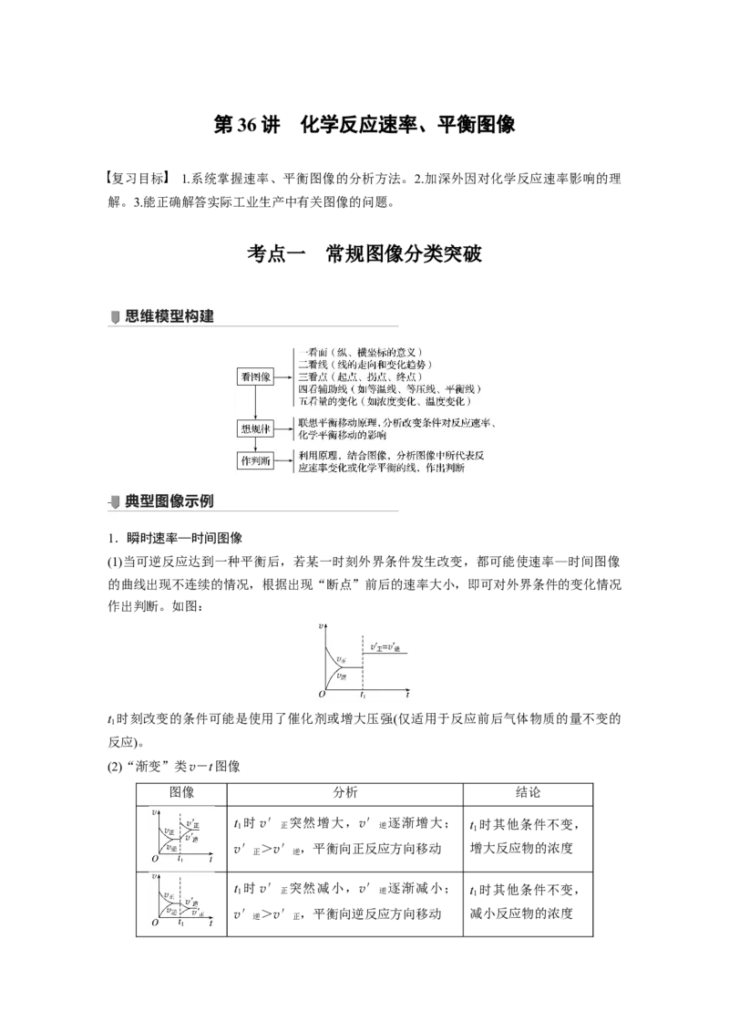 2022年高考化学一轮复习第7章第36讲　化学反应速率、平衡图像_05高考化学_新高考复习资料_2022年新高考资料_2022年一轮复习各版本_1.高考化学2022年一轮复习通用版