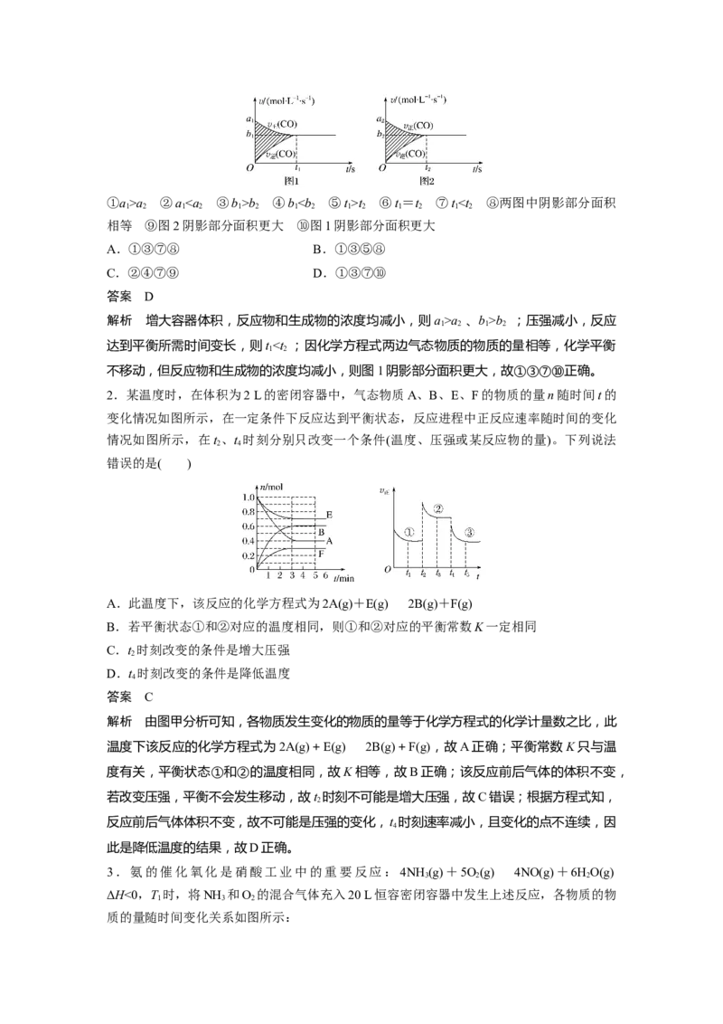 2022年高考化学一轮复习第7章第36讲　化学反应速率、平衡图像_05高考化学_新高考复习资料_2022年新高考资料_2022年一轮复习各版本_1.高考化学2022年一轮复习通用版