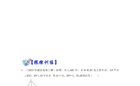 专项12角平分线+垂直构造全等模型综合应用（原卷版）_初中数学人教版_8上-初中数学人教版_旧版_07专项讲练_高分突破必练专题八年级数学上册（人教版）