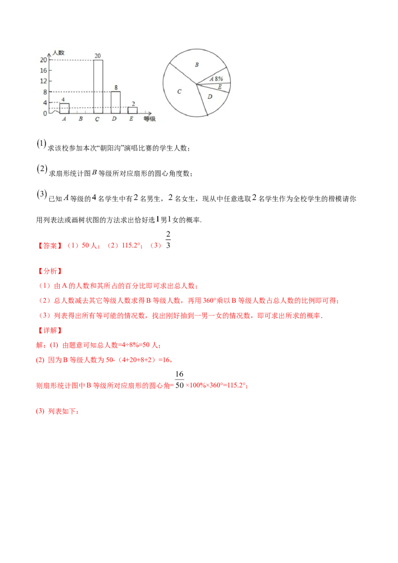 25.1随机事件与概率(基础训练)(解析版)_初中数学人教版_9上-初中数学人教版_06习题试卷_1同步练习_同步练习（第2套）