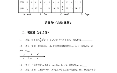 七年级数学上学期数学期末仿真测试（广东专用）-2023-2024学年七年级数学上学期期末复习重难点突破（人教版）（原卷版）_初中数学人教版_7上-初中数学人教版_06习题试卷_4期末试卷