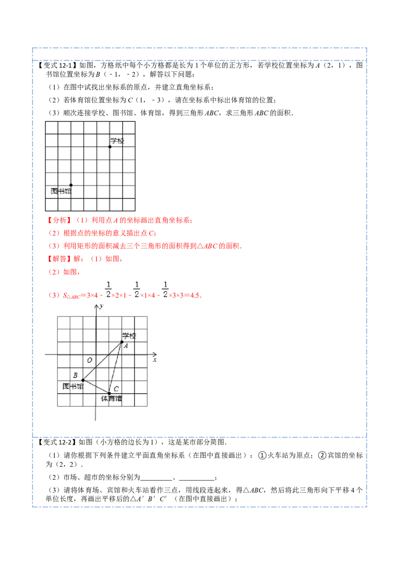 7.1平面直角坐标系（解析版）_初中数学人教版_7下-初中数学人教版_7下-初中数学人教版（旧版）赠送_07专项讲练_重要笔记2022-2023学年七年级数学下册重要考点精讲精练（人教版）