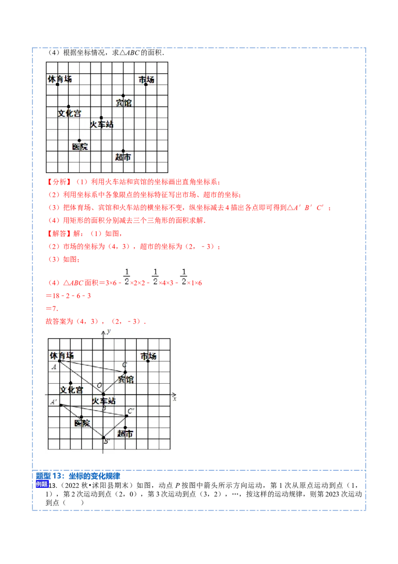 7.1平面直角坐标系（解析版）_初中数学人教版_7下-初中数学人教版_7下-初中数学人教版（旧版）赠送_07专项讲练_重要笔记2022-2023学年七年级数学下册重要考点精讲精练（人教版）