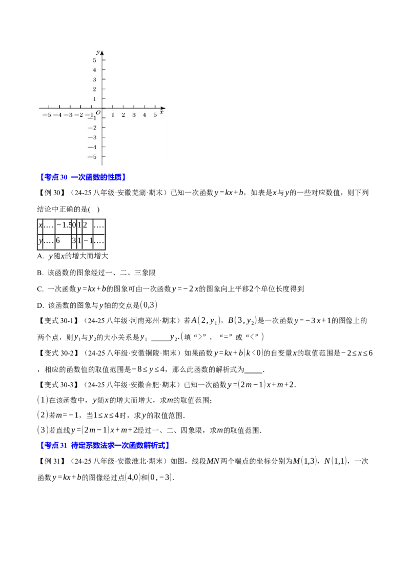 八年级（下）期末必考题型专项复习（37大考点）（人教版）（学生版）_初中数学_八年级数学下册（人教版）_母题专项-U66_2025版