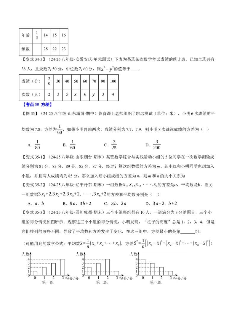 八年级（下）期末必考题型专项复习（37大考点）（人教版）（学生版）_初中数学_八年级数学下册（人教版）_母题专项-U66_2025版
