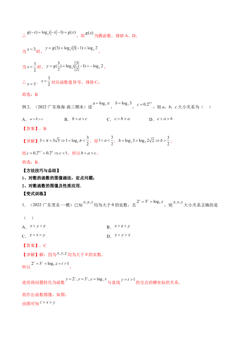 第六讲基本初等函数解析版_2.2025数学总复习_2023年新高考资料_二轮复习_2023届高考数学二轮复习讲义（含解析）_2023届高考数学二轮复习讲义&mdash;&mdash;第六讲基本初等函数（含解析）