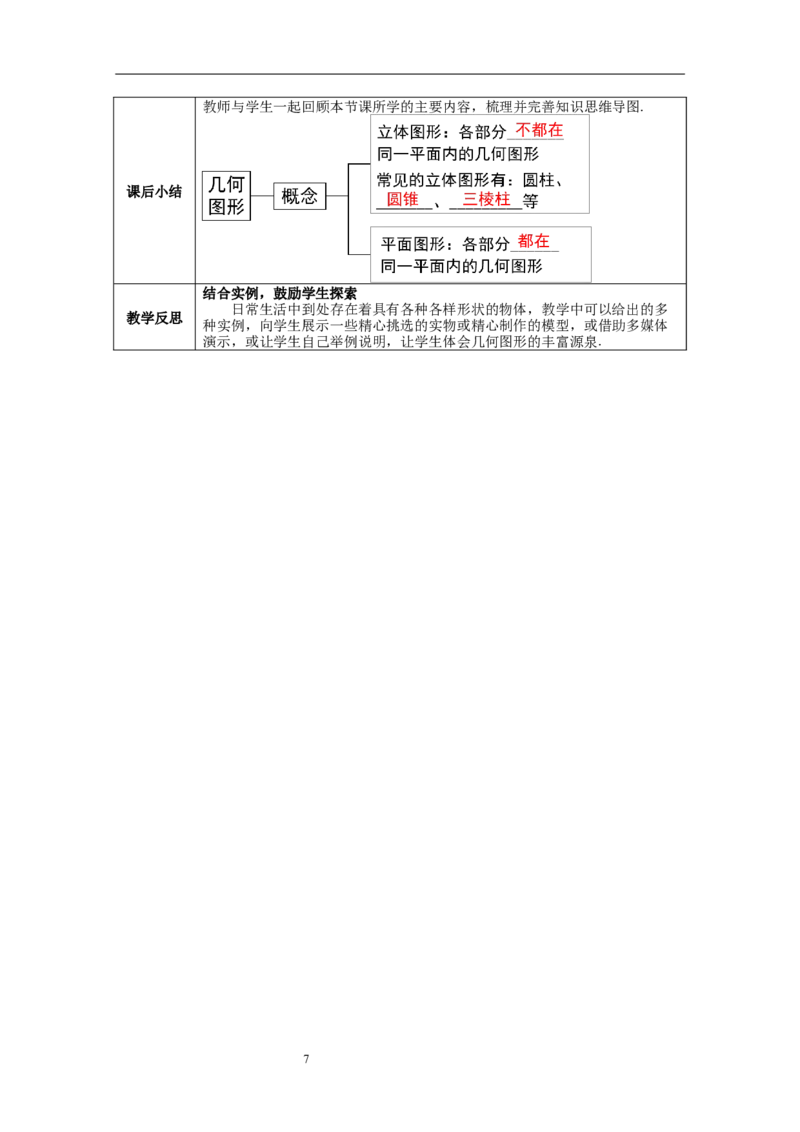4.1.1第1课时认识立体图形与平面图形--教案_初中数学人教版_7上-初中数学人教版_7上-初中数学人教版（旧版）赠送_04教案（多套）_教案（第1套）新课标_第4章几何图形初步教案