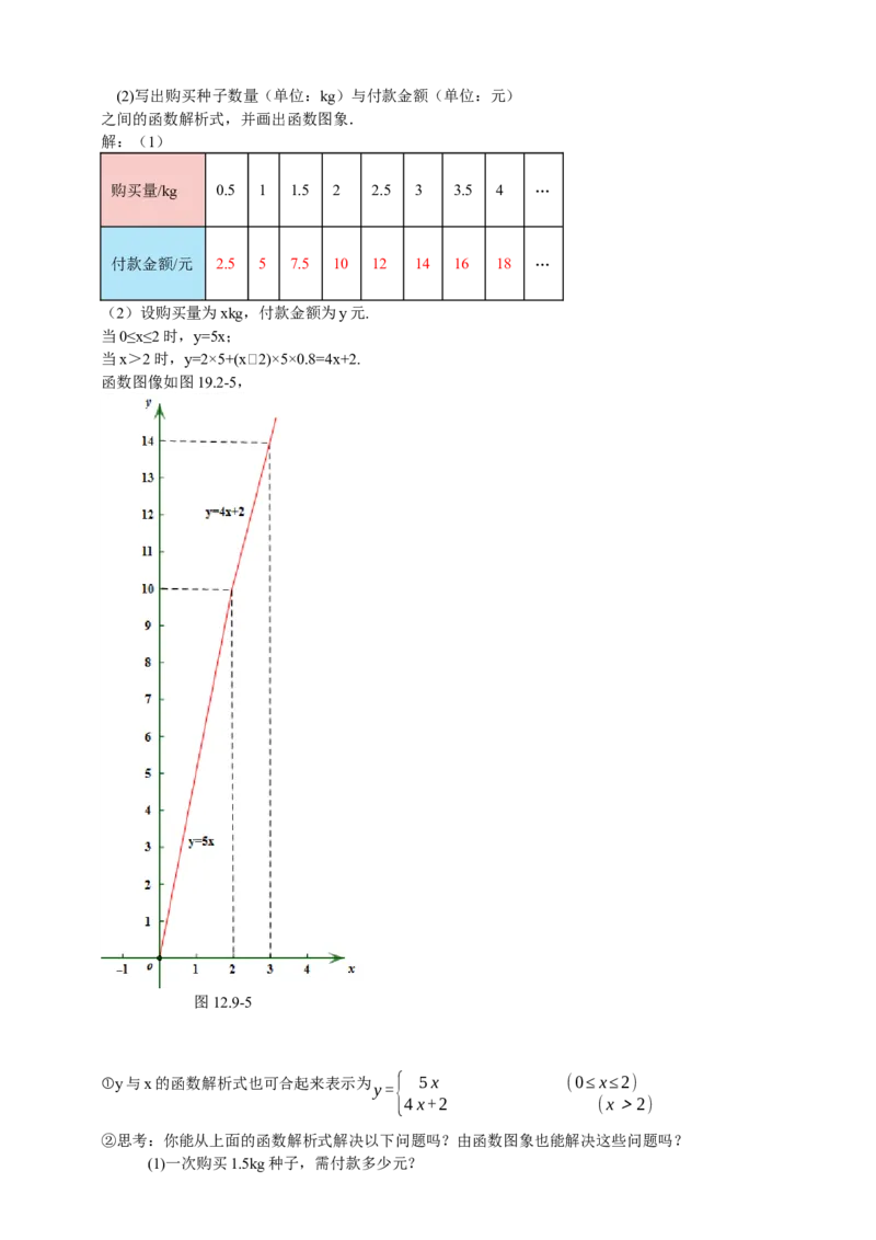19.2.2一次函数第3课时（解析卷）_初中数学人教版_八年级数学下册_保存转存之后查看(1)_8下-初中数学人教版（2026春新版持续更新）_旧版-可参考_05学案_导学案（第1套）