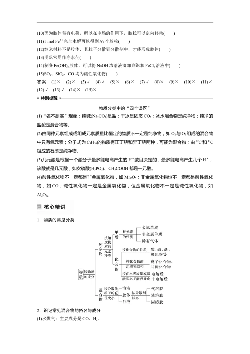 2023年高考化学二轮复习（新高考版）第1部分专题突破专题1　物质的组成、分类　化学用语_05高考化学_新高考复习资料_2023年新高考资料_二轮复习