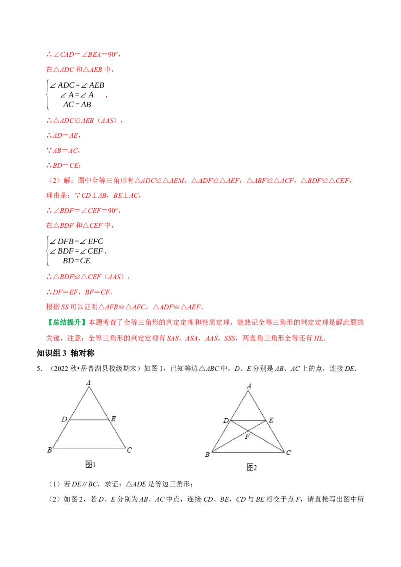 八年级数学上期中复习提分专项训练（教师版）_初中数学_八年级数学上册（人教版）_专题训练+提分专项训练-V6