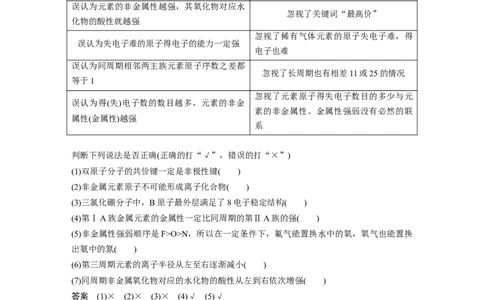 2023年高考化学二轮复习（全国版）第2部分回扣基础规范答题　三、化学基本理论误区突破_05高考化学_通用版（老高考）复习资料_2023年复习资料_二轮复习