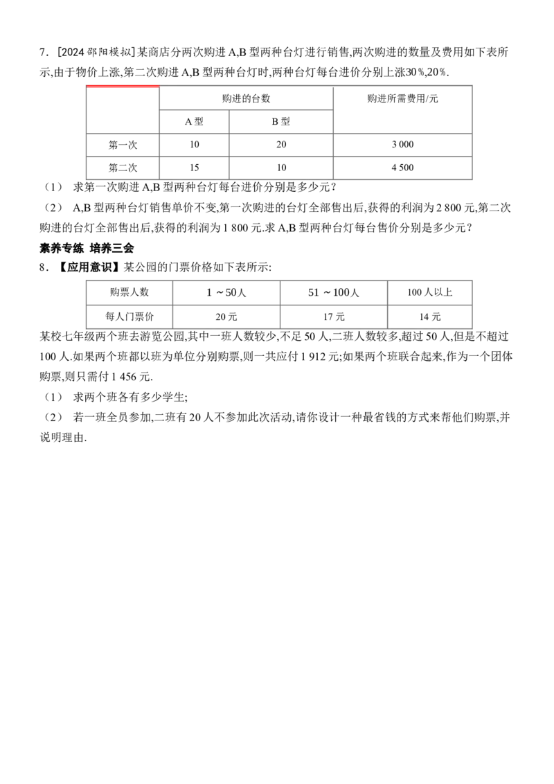 [22004398]第十章二元一次方程组四能训练（含答案）2024-2025学年数学人教版七年级下册_初中数学人教版_7下-初中数学人教版_7下-初中数学人教版（2025春季新版）持续更新_05习题试卷