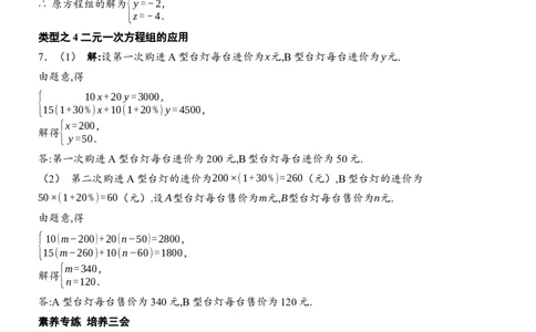 [22004398]第十章二元一次方程组四能训练（含答案）2024-2025学年数学人教版七年级下册_初中数学人教版_7下-初中数学人教版_7下-初中数学人教版（2025春季新版）持续更新_05习题试卷