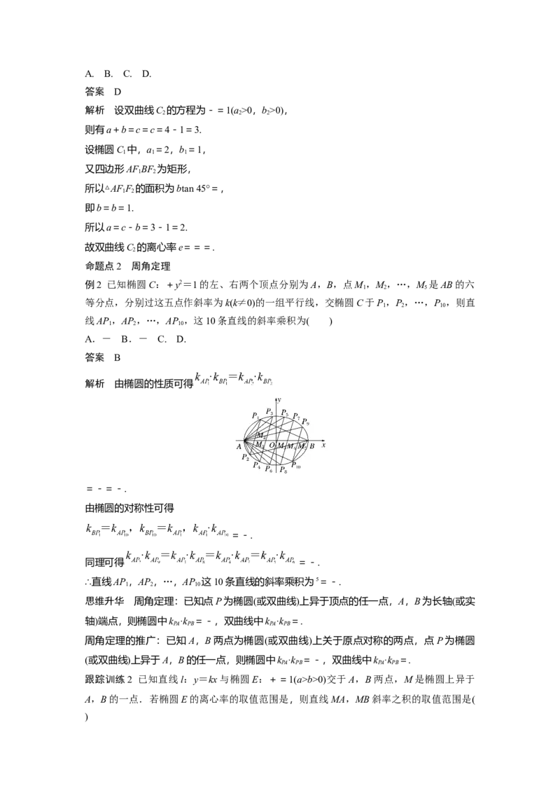 第八章　&sect;8.10　圆锥曲线中常见结论及应用_2.2025数学总复习_2025年新高考资料_一轮复习_2025高考大一轮复习讲义+课件（完结）_2025高考大一轮复习数学（人教A版）_第七章~第十章