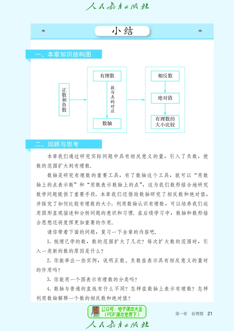 数学七年级上册_初中数学_七年级数学上册（人教版）