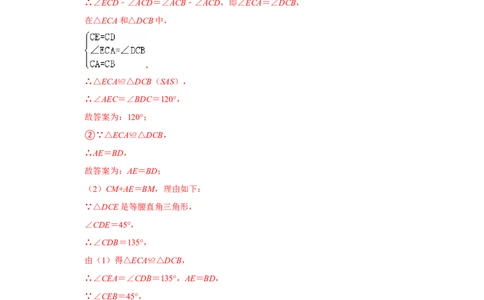 专项06手拉手综合应用（解析版）_初中数学人教版_8上-初中数学人教版_旧版_07专项讲练_高分突破必练专题八年级数学上册（人教版）