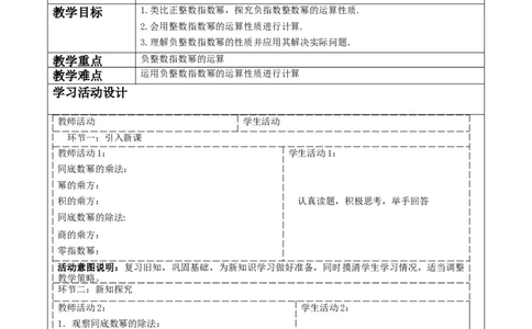 《15.2.3.1整数指数幂》教学设计_初中数学人教版_8上-初中数学人教版_旧版_01课件+教案（配套）_课件+教案大单元教学_15.2.3.1整数指数幂课件（23张PPT）+教案+大单元教学设计