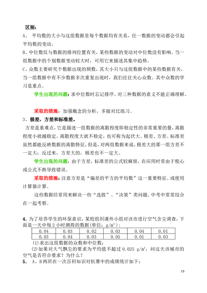 人教版八年级数学下知识点总结_初中数学_八年级数学下册（人教版）_知识点总结