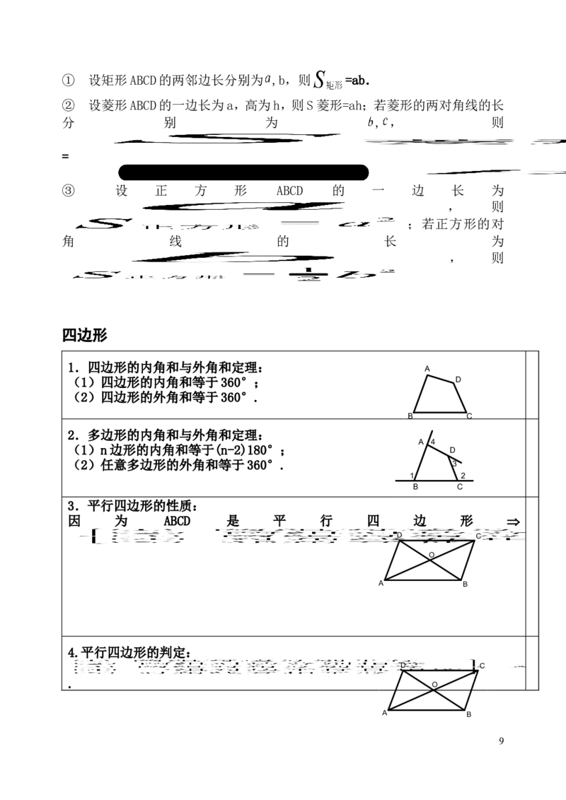 人教版八年级数学下知识点总结_初中数学_八年级数学下册（人教版）_知识点总结