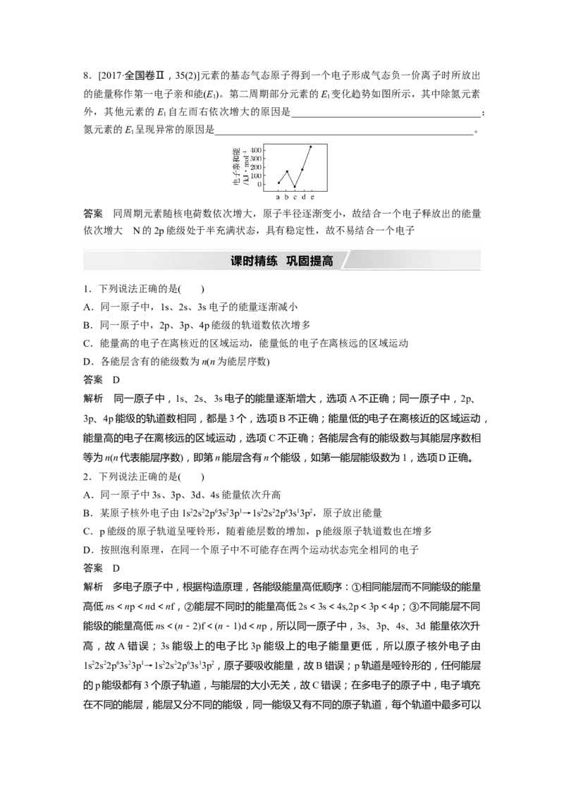 2022年高考化学一轮复习第12章第53讲　原子结构与性质_05高考化学_新高考复习资料_2022年新高考资料_2022年一轮复习各版本_1.高考化学2022年一轮复习通用版