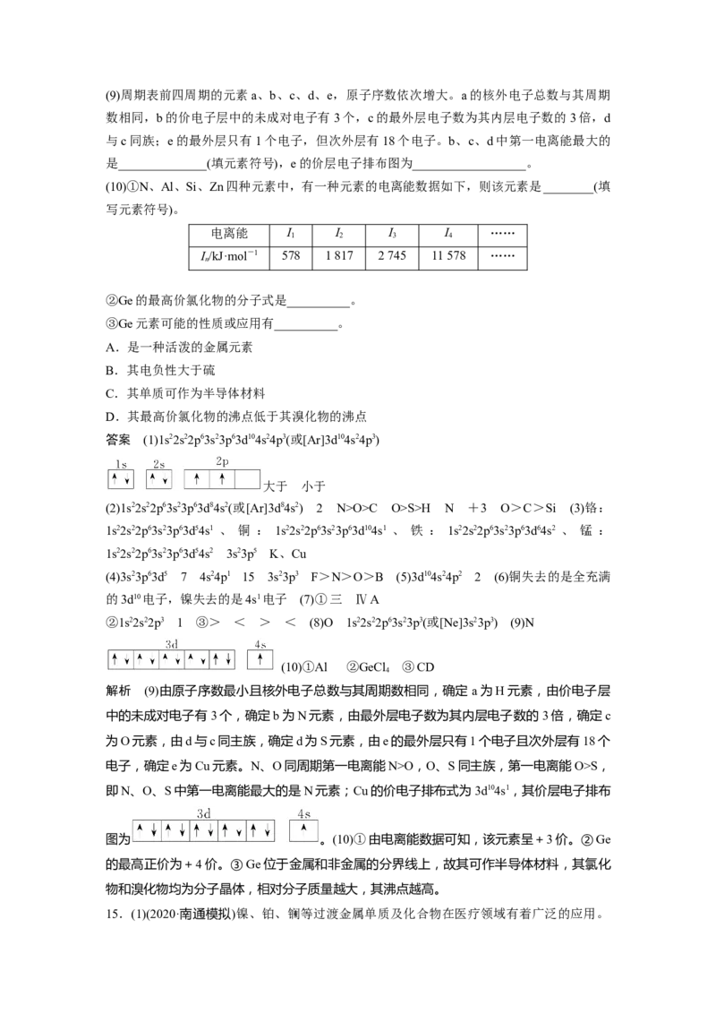 2022年高考化学一轮复习第12章第53讲　原子结构与性质_05高考化学_新高考复习资料_2022年新高考资料_2022年一轮复习各版本_1.高考化学2022年一轮复习通用版