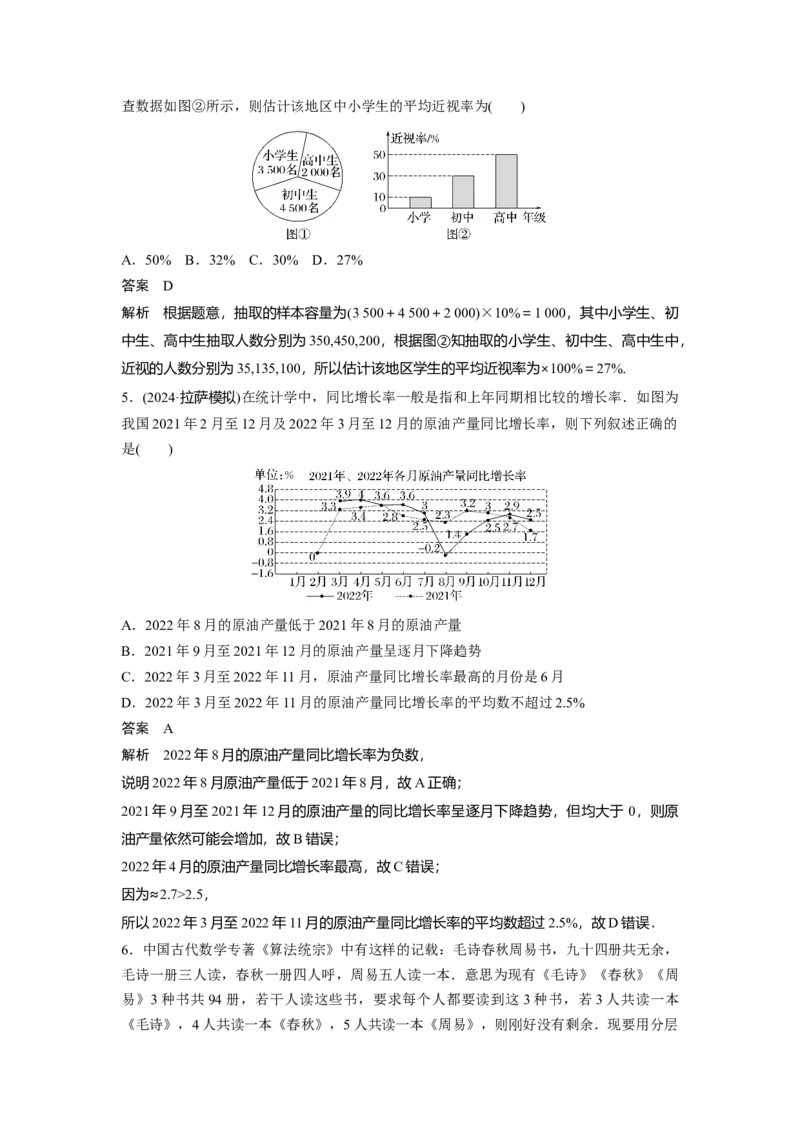 第九章　&sect;9.1　随机抽样、统计图表_2.2025数学总复习_2025年新高考资料_一轮复习_2025高考大一轮复习讲义+课件（完结）_2025高考大一轮复习数学（人教b版）_第七章~第十章