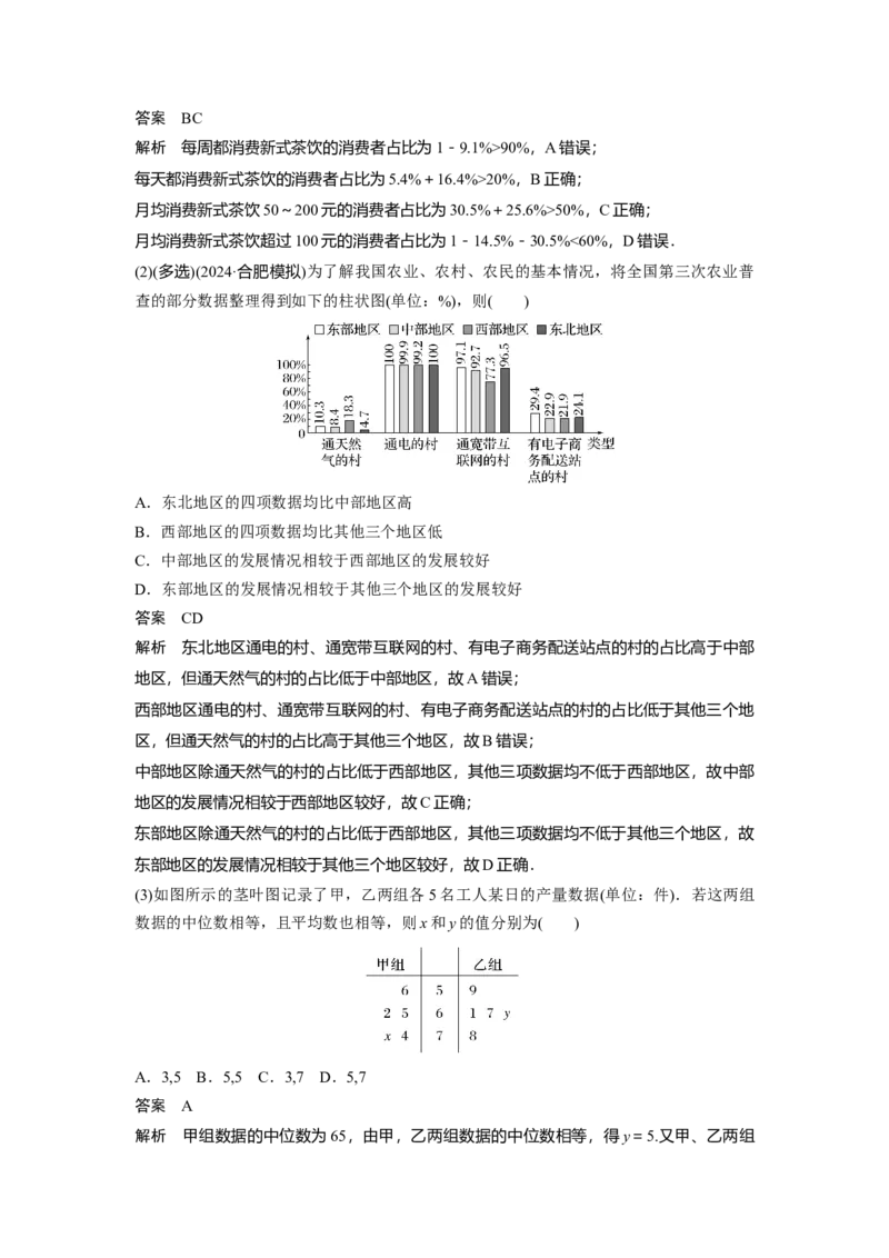 第九章　&sect;9.1　随机抽样、统计图表_2.2025数学总复习_2025年新高考资料_一轮复习_2025高考大一轮复习讲义+课件（完结）_2025高考大一轮复习数学（人教b版）_第七章~第十章