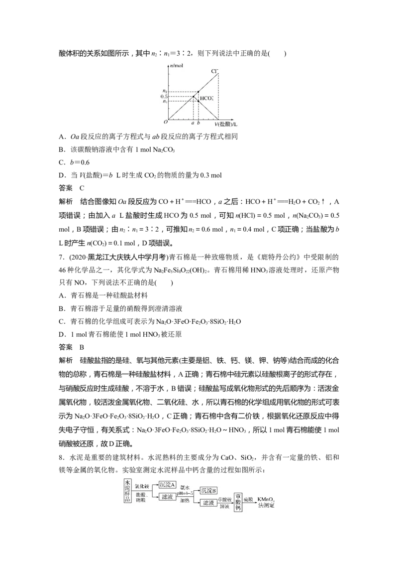 2022年高考化学一轮复习第4章第19讲　碳、硅及无机非金属材料_05高考化学_新高考复习资料_2022年新高考资料_2022年一轮复习各版本_1.高考化学2022年一轮复习通用版