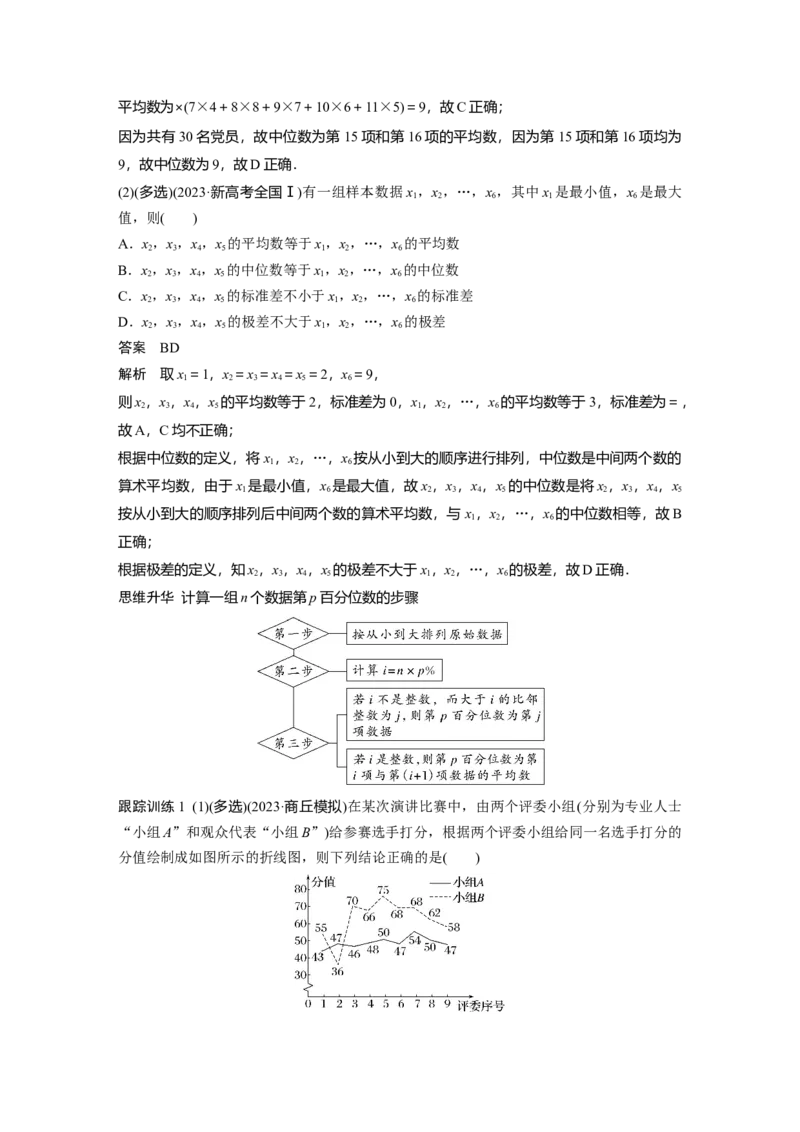 第九章　&sect;9.2　用样本估计总体_2.2025数学总复习_2025年新高考资料_一轮复习_2025高考大一轮复习讲义+课件（完结）_2025高考大一轮复习数学（人教A版）_配套Word版文档第七章~第十章
