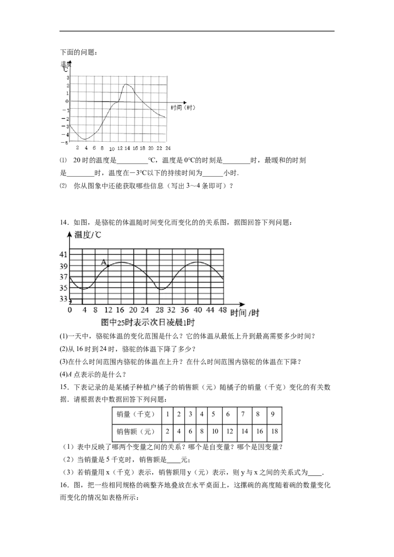19.1.4函数的表示法分层作业（原卷版）_初中数学人教版_八年级数学下册_保存转存之后查看(1)_8下-初中数学人教版（2026春新版持续更新）_旧版-可参考_06习题试卷_1同步练习