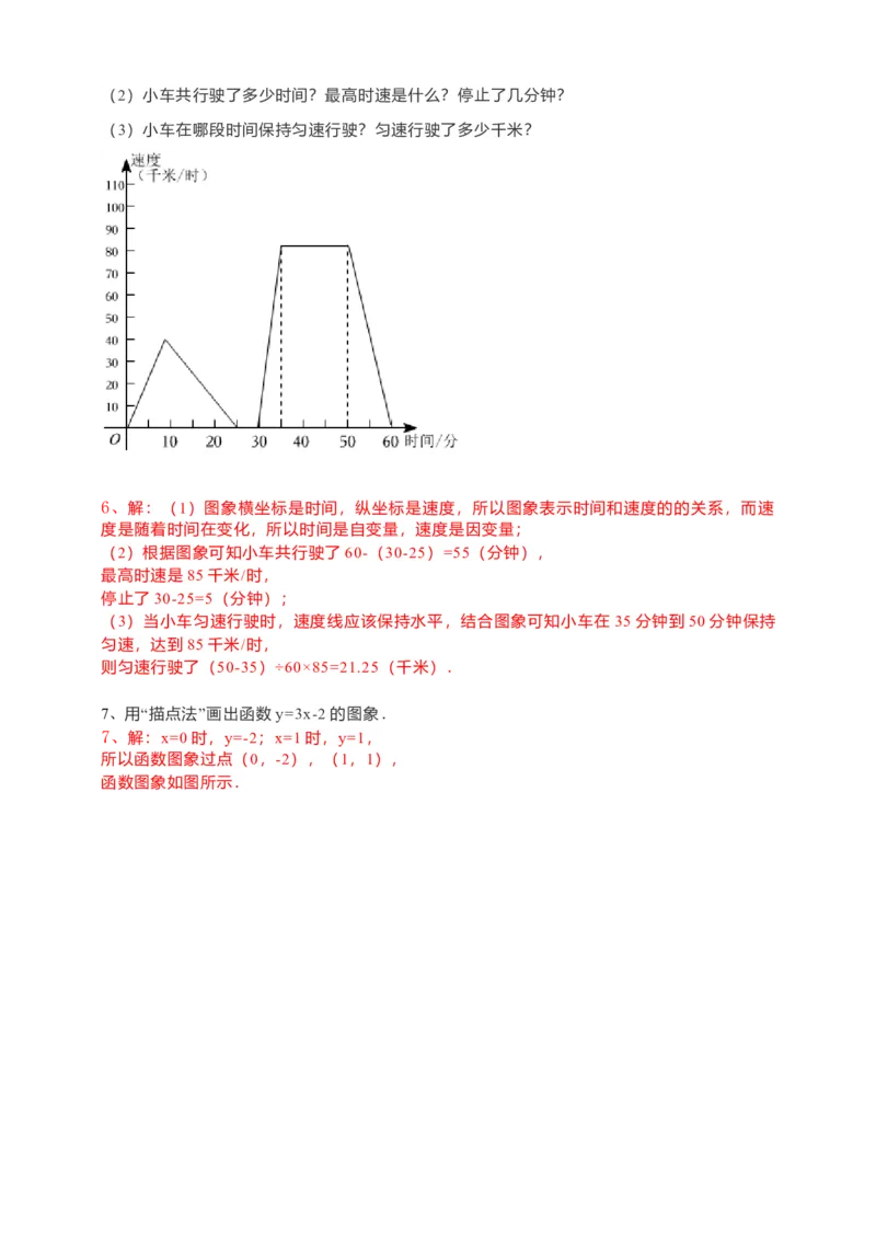 19.1.2函数的图象第1课时（解析卷）_初中数学人教版_八年级数学下册_保存转存之后查看(1)_8下-初中数学人教版（2026春新版持续更新）_旧版-可参考_05学案_导学案（第1套）