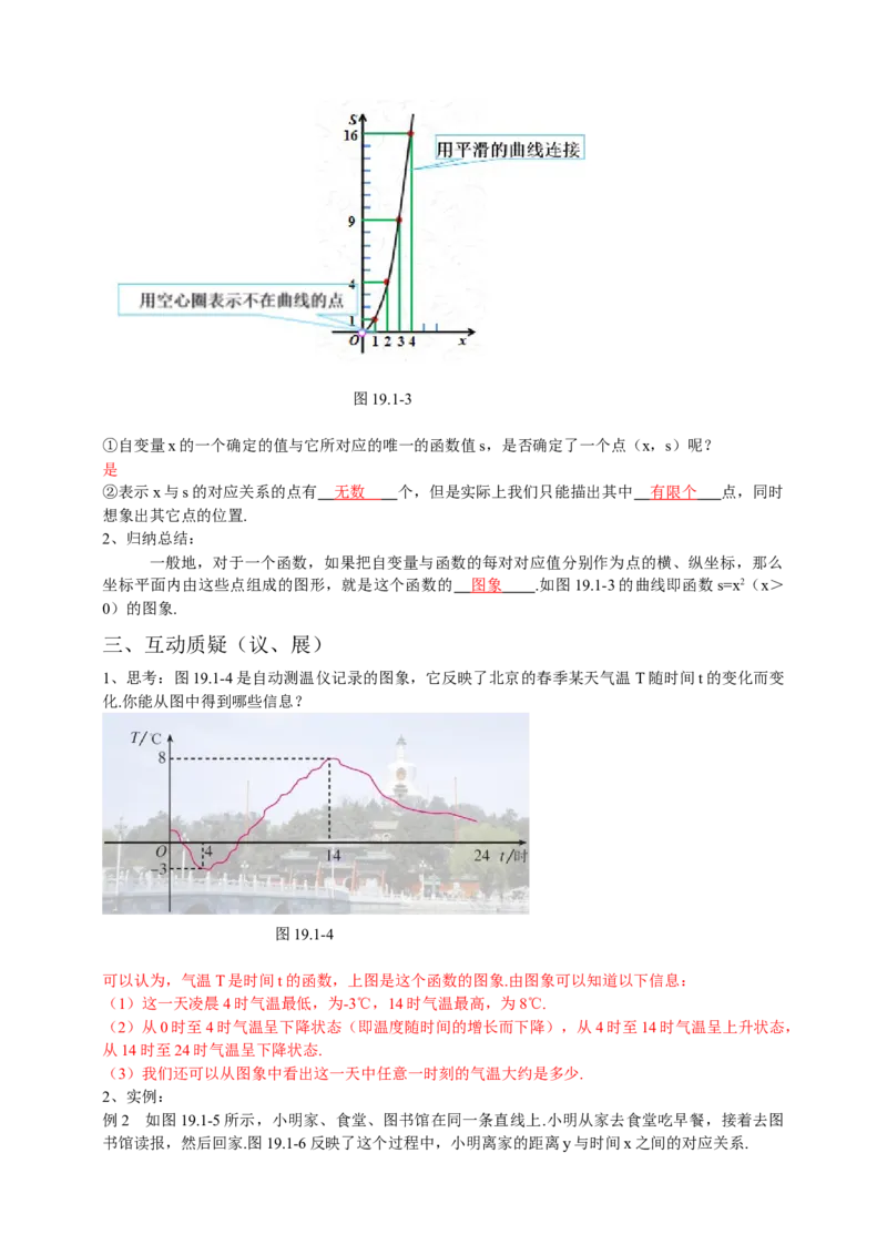 19.1.2函数的图象第1课时（解析卷）_初中数学人教版_八年级数学下册_保存转存之后查看(1)_8下-初中数学人教版（2026春新版持续更新）_旧版-可参考_05学案_导学案（第1套）