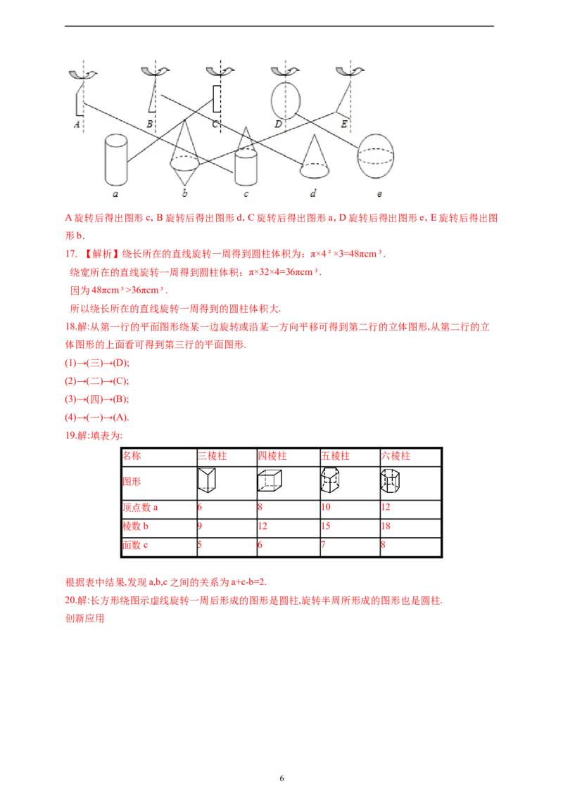 6.1.2点线面体精品同步练习（含解析）---人教版数学七年级上册_初中数学人教版_7上-初中数学人教版_7上-初中数学人教版（新版）_06习题试卷_同步练习