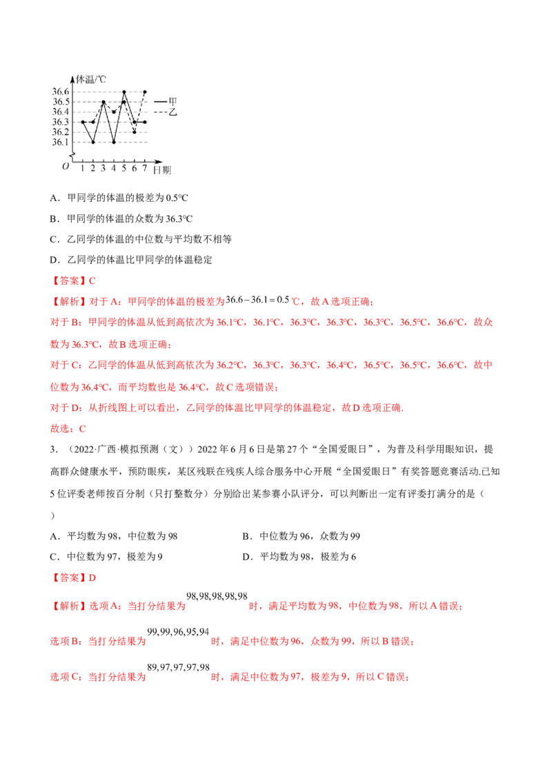 第二十二讲统计初步及成对数据的统计分析解析版_2.2025数学总复习_2023年新高考资料_二轮复习_2023届高考数学二轮复习讲义（含解析）