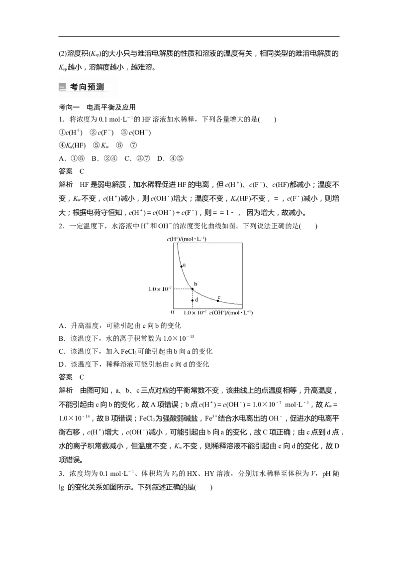 2023年高考化学二轮复习（新高考版）第1部分专题突破专题16　溶液中的三大平衡及应用_05高考化学_新高考复习资料_2023年新高考资料_二轮复习_2023年高考化学二轮复习讲义（新高考版）