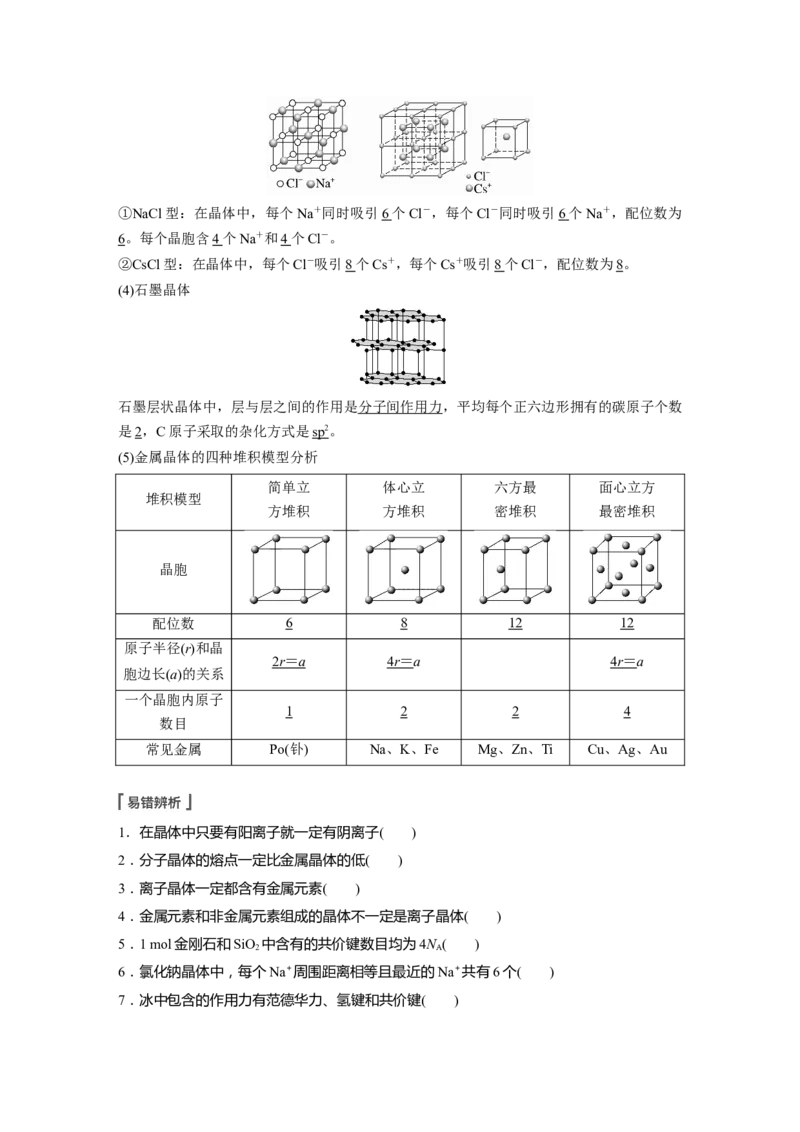 2023年高考化学一轮复习（全国版）第12章第68讲　晶体结构与性质_05高考化学_通用版（老高考）复习资料_2023年复习资料_一轮复习_2023年高考化学一轮复习讲义+课件（全国版）