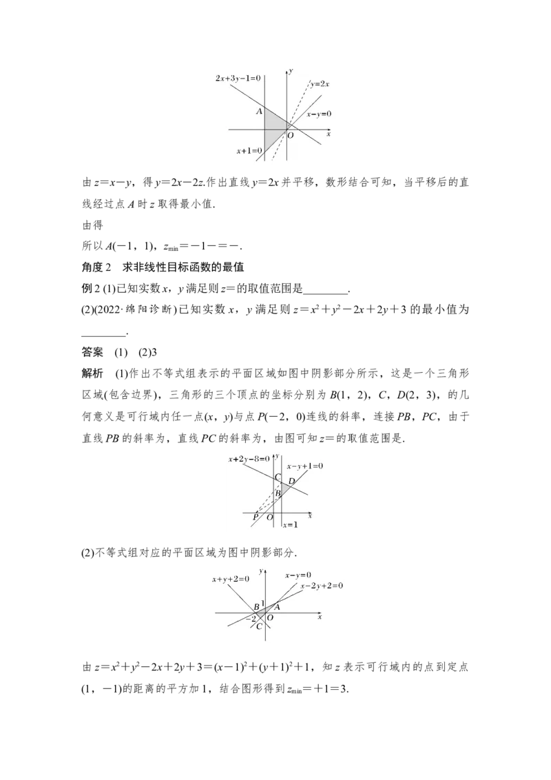 第7章不等式、推理与证明第2节　二元一次不等式(组)与简单的线性规划问题_2.2025数学总复习_赠品通用版（老高考）复习资料_一轮复习_专题教师版word讲义