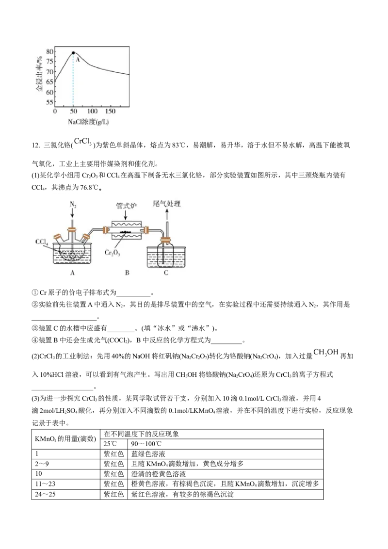 2023福建省厦门外国语学校高三上学期期末检测化学_05高考化学_高考模拟题_新高考